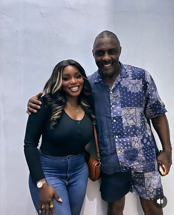 Actress Bisola Shares Photos After Meeting With Collleague Idris Elba
