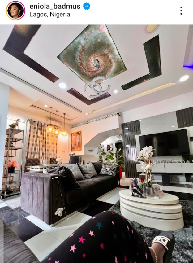 Actress Eniola Badmus Shows Off Interior Of Her Living Room