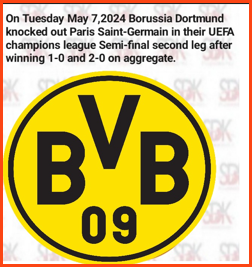 Borrussia Dortmund Knocks PSG In UEFA Champions League