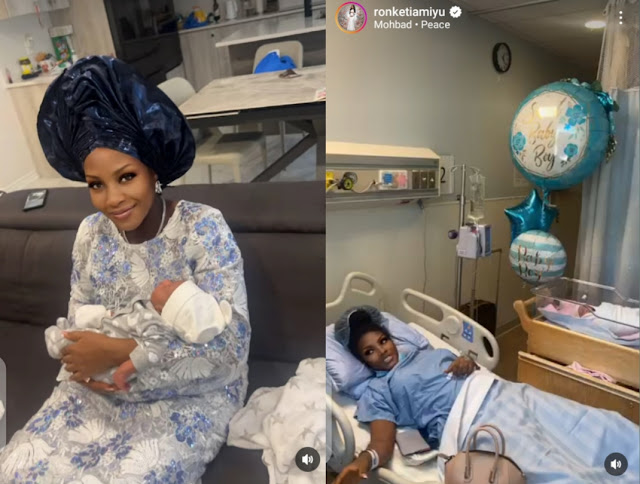 EX Beauty Queen Ronke Tiamiyu Announces The Birth Of Her Son