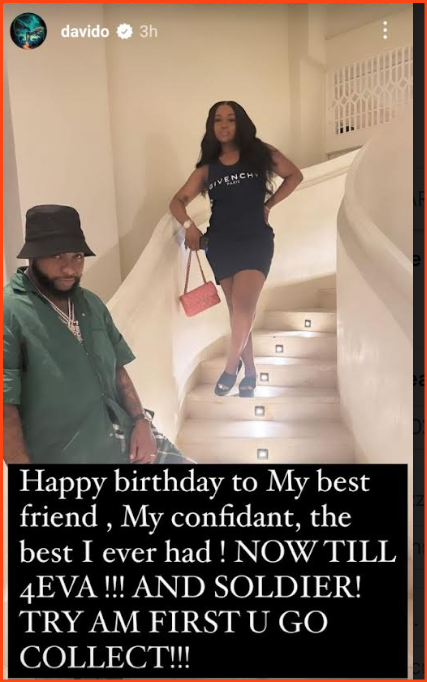 Singer Davido Wishes Wife Chioma Happy Birthday And Says Their Love Is Forever